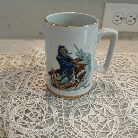 Set of 4 Norman Rockwell Coffee Mugs - Picture 8 of 9